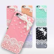 Bow Pearl Lace iphone 4 cases iphone 4S cases iphone 5 cases iphone 5S cases Bling Bling cases iPhone case (PC142)